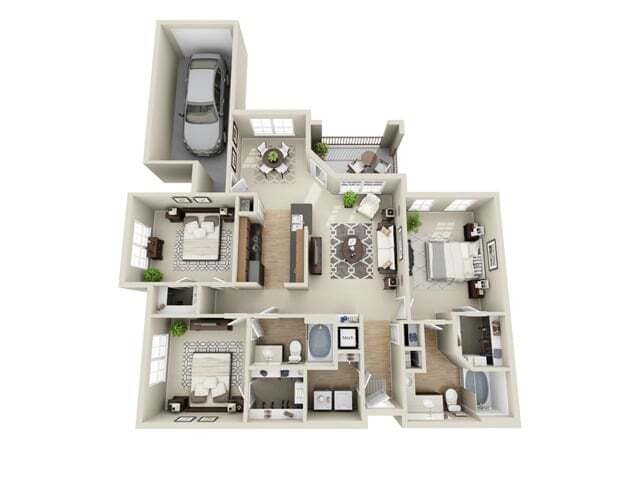 3CG Floorplan | 3 Bed, 2 Bath - Sorrento at Tuscan Lakes