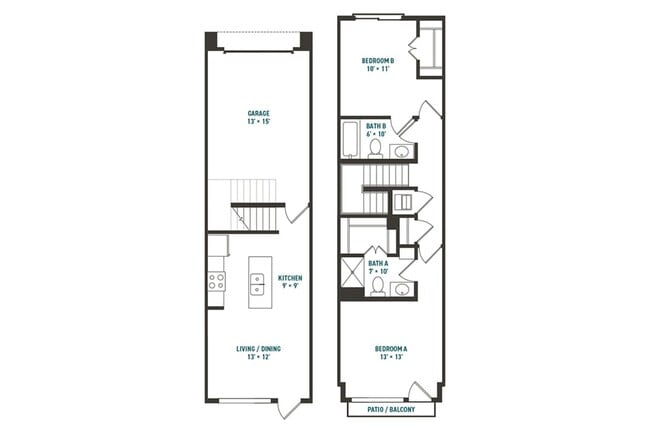 Lunar Deluxe 2x2 1013 - Northside Apartments