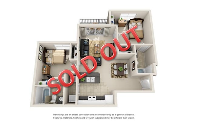 2 Bedroom | 2 Bathroom - Campus Crossings at Raleigh