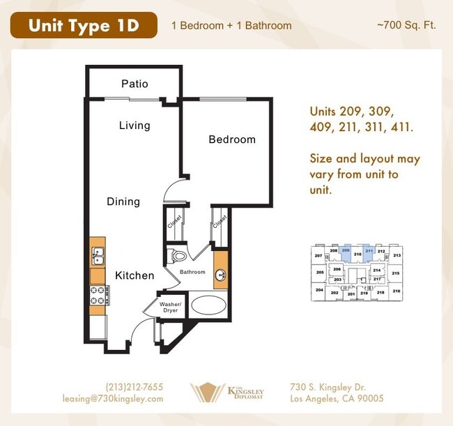 Floorplan - Kingsley Diplomat Apartments