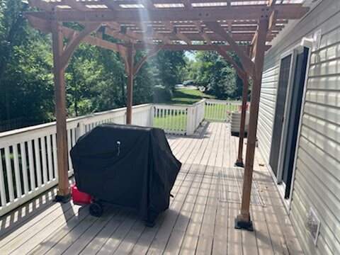 Large deck overlooking creek - 2974 Maple Street