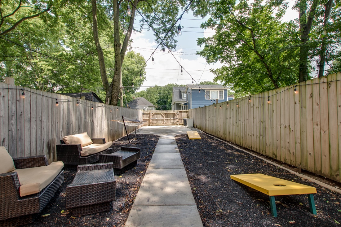 Backyard with private parking for 1-2 cars. Alley Access - 723 Joseph Ave