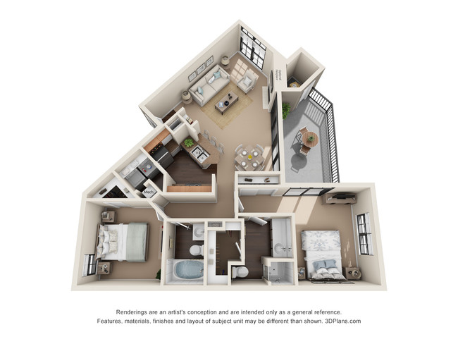 Floorplan - Waters Edge Apartment Homes