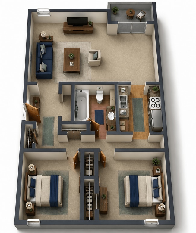 Floorplan - Lake Camelot Apartments