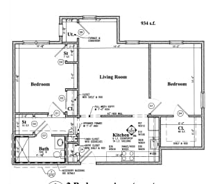 2BR/1BA - Oakridge Apartments