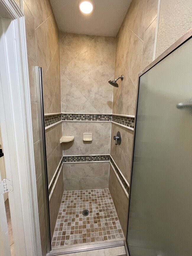 Master bathroom stand up shower - 600 River Bend Dr