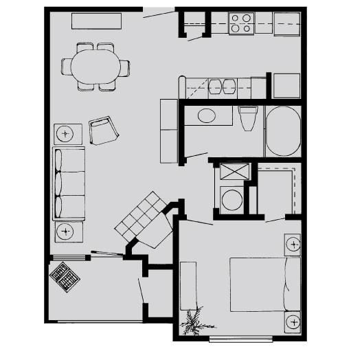 Floorplan - SaddleBrook Apartments