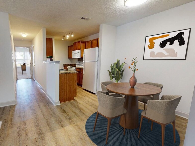 Kitchen and Dining Area - The Landing Apartment Homes