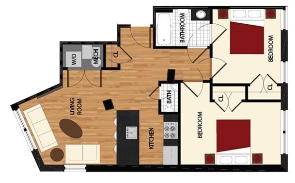 2BR/1.5BA - Mint Condominiums