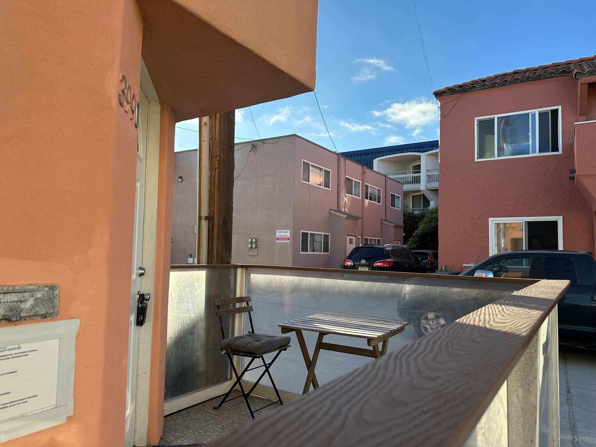 View from side of condo - 3990 Strandway