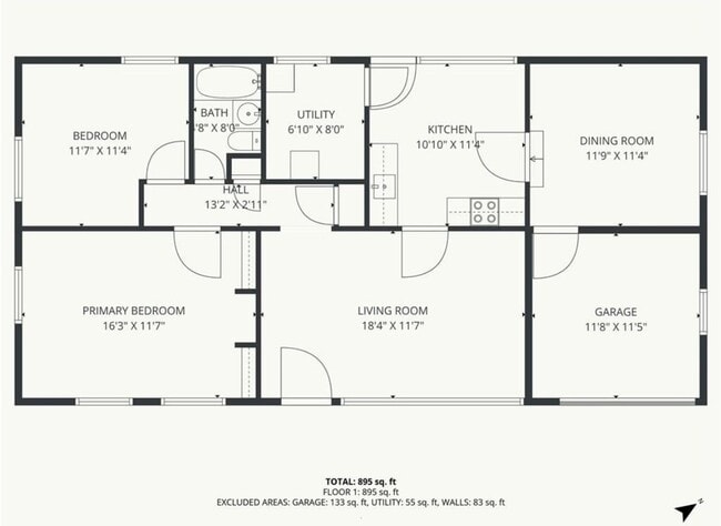 Building Photo - Stunning 3 bed 1 bath Ranch House