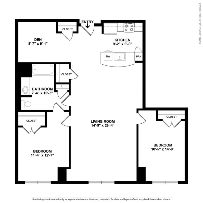 Floorplan - Curtain Lofts  1371