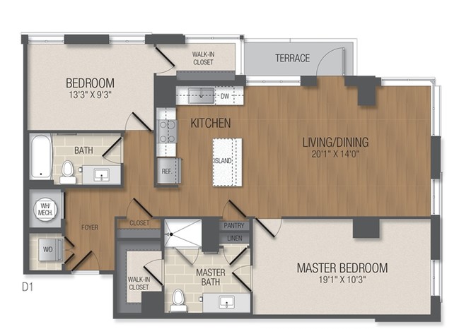 Floorplan - The Acadia at Metropolitan Park