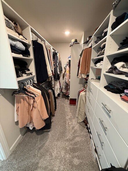 Master closet with custom shelves - 1216 Plumcrest Dr