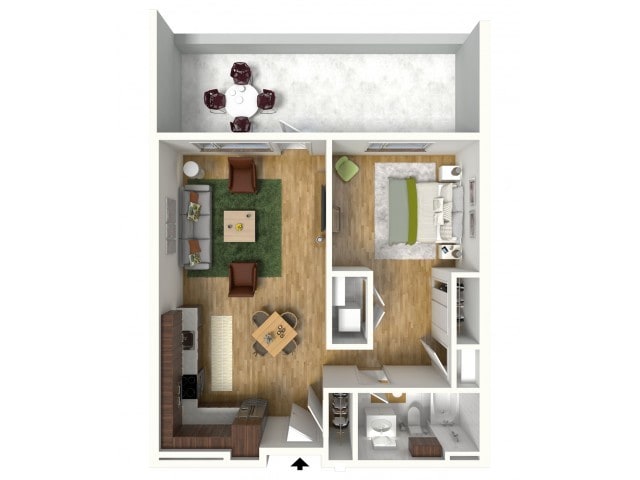 One Bedroom Alcove - Tabor View Lofts