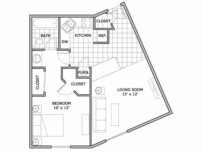 1 Bedroom | One Bedroom Apartment | The Abbey - The Abbey Apartments