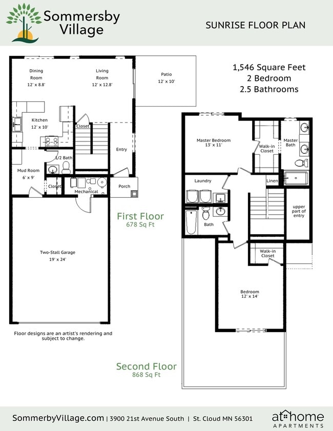 Floorplan - Sommersby Village Townhomes