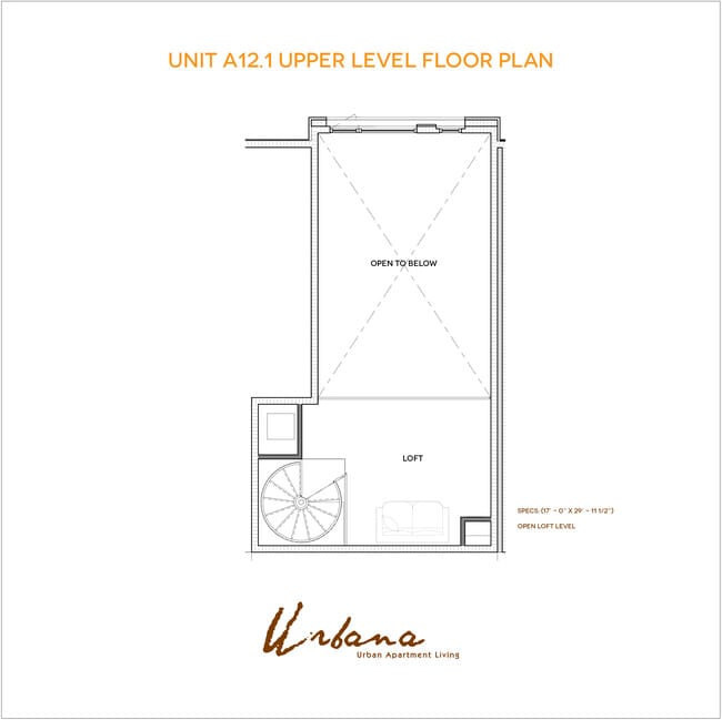 A12 Floorplan (upper level) - Urbana