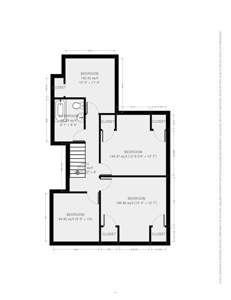 Floor Plan Second Floor - 123 S Brittingham Pl