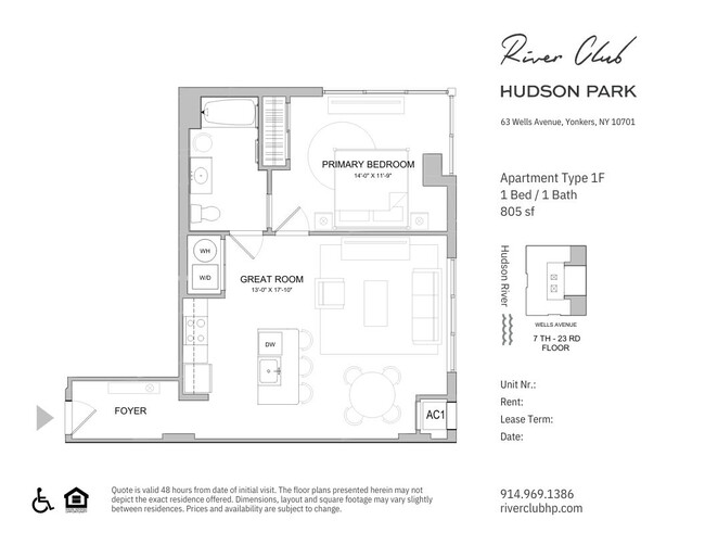 Floorplan - River Club at Hudson Park