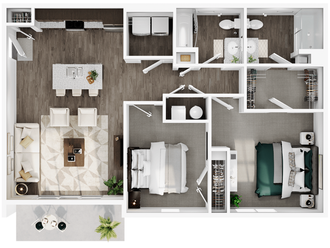 The Xander: Two Bed - Two Bath - Buckstone Flats