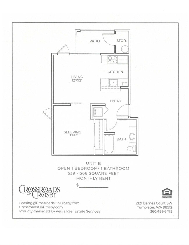 Floorplan - Crossroads on Crosby