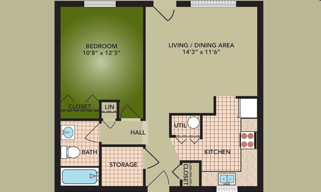 1BR/1BA - Franklin Commons