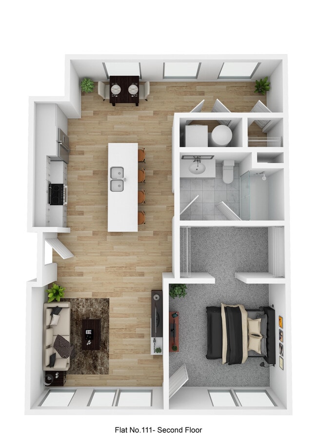 Flat No. 111 - Second Floor - Market and Main-min - Market & Main