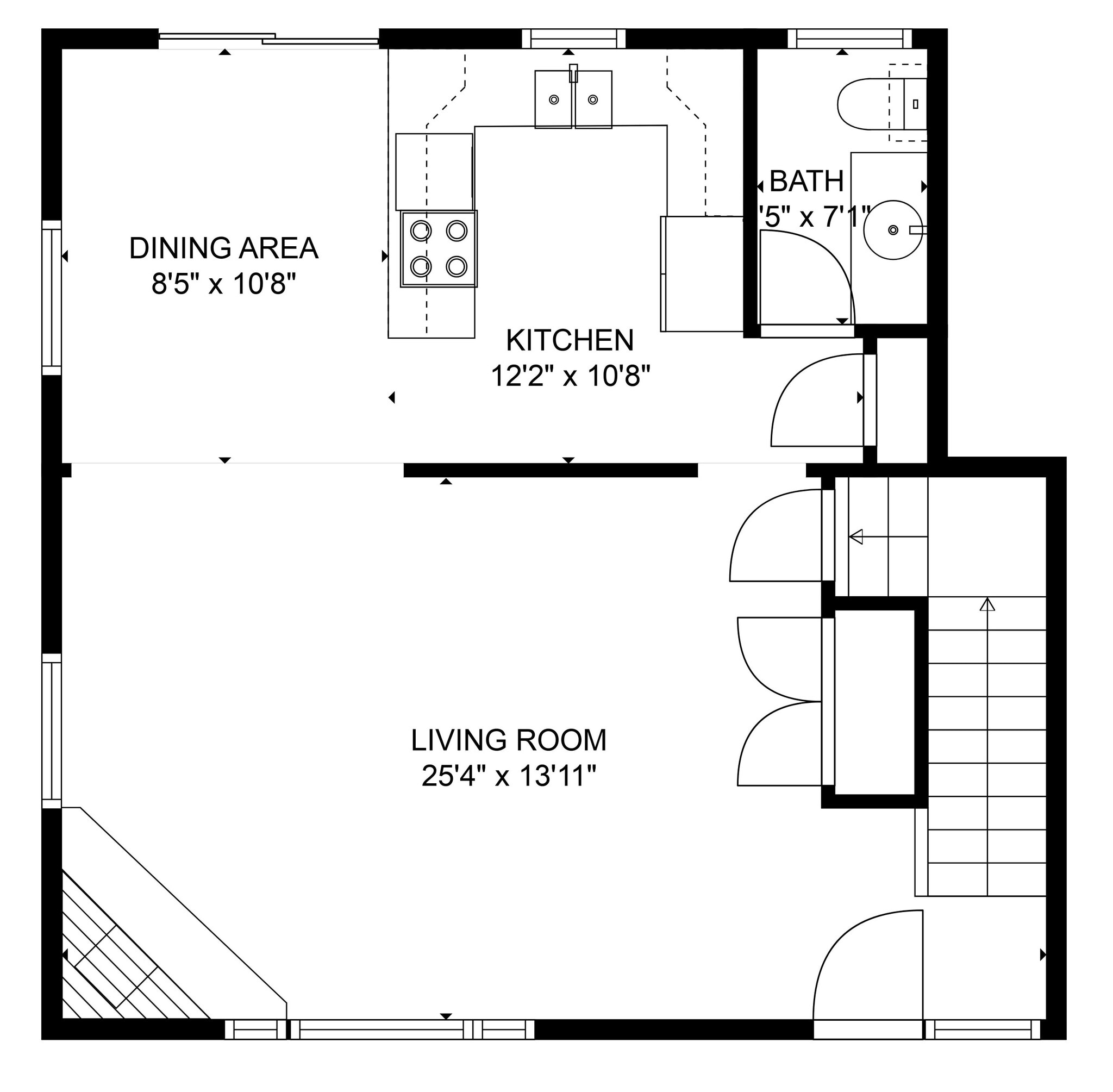 Downstairs Floor Plan - 1140 S Bluemound Dr