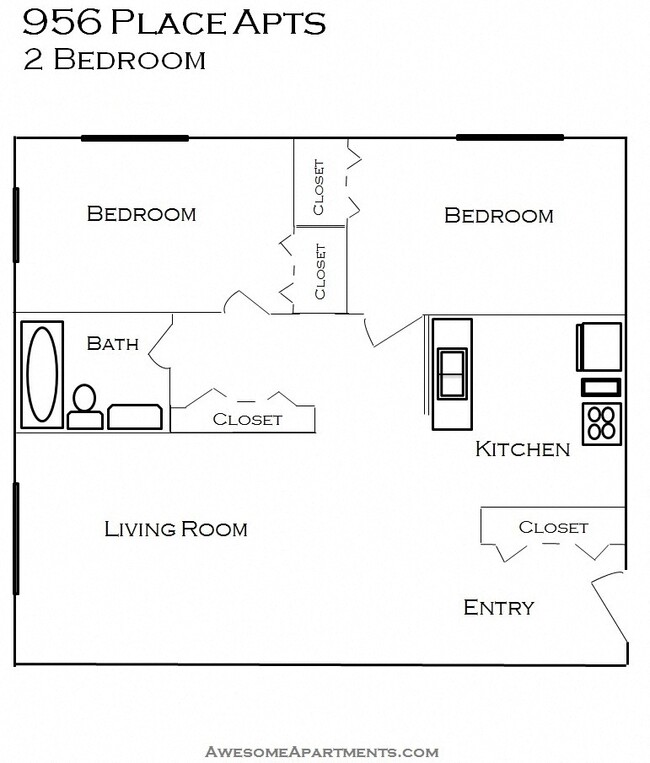 Floorplan - 956 Place Apartments