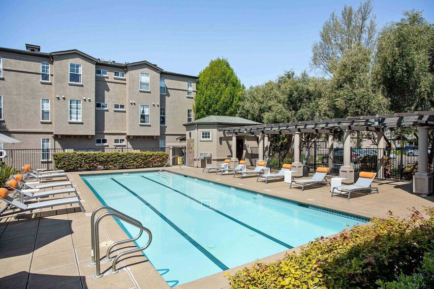 Resort style pool and sun deck at Renaissance Apartment Homes in Santa Rosa - Renaissance Apartment Homes