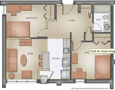 2BR/1BA - EnVision Apartments