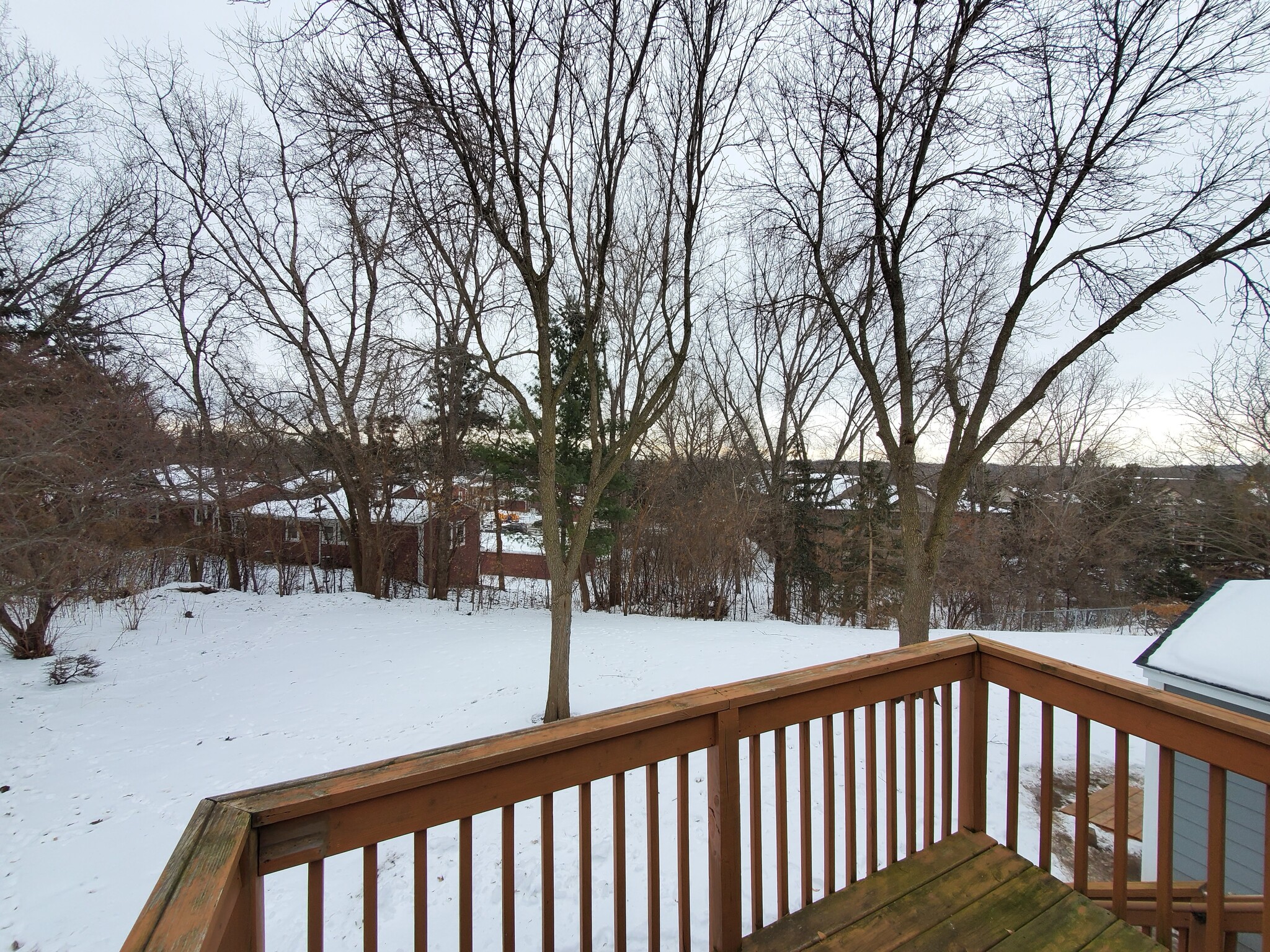 Deck off the dining room. Great yard space with nice privacy. - 2525 Cedar Hills Drive