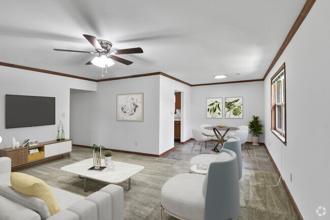 2BR Living Room (Virtual Stage) - Wilshire Townhomes