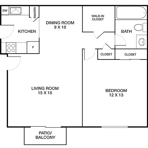 Floorplan - Royal Crest Warwick Apartment Homes