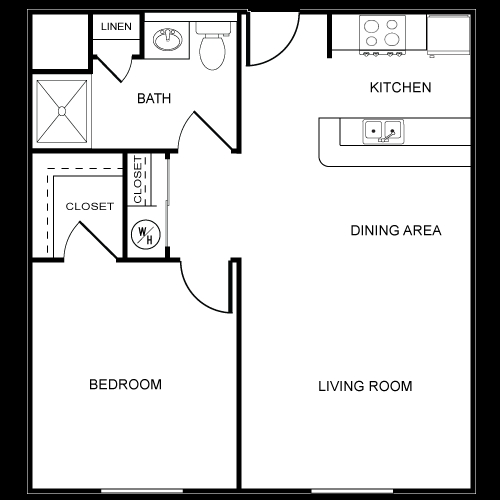 1BR/1BA - Wright Place Senior Apartments