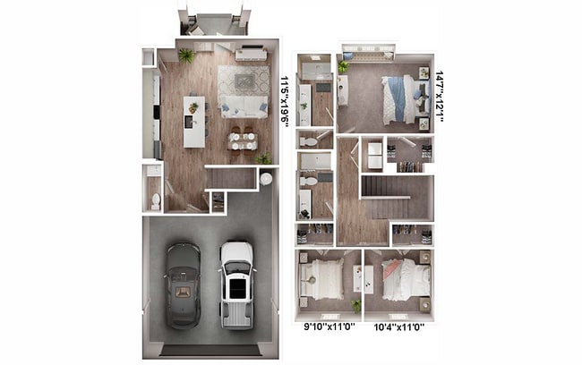 Floorplan - Avalon Townhome Collection Bee Cave