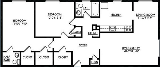 Floorplan - North Park Terrace Apartments