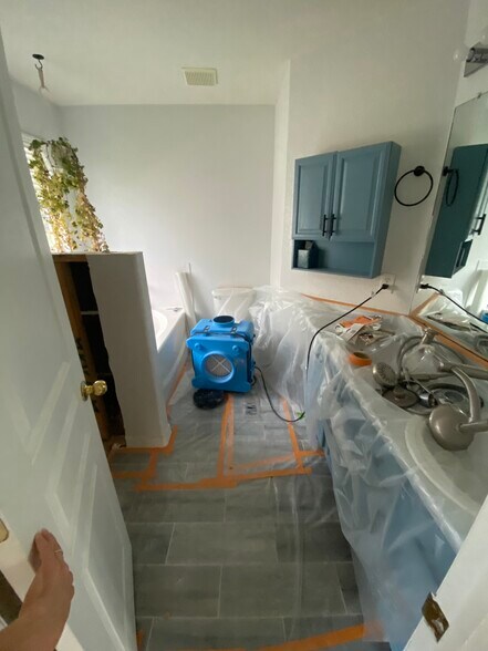 Master Bathroom (shower remodel underway) dual sinks and large standalone tub - 761 S Depew St