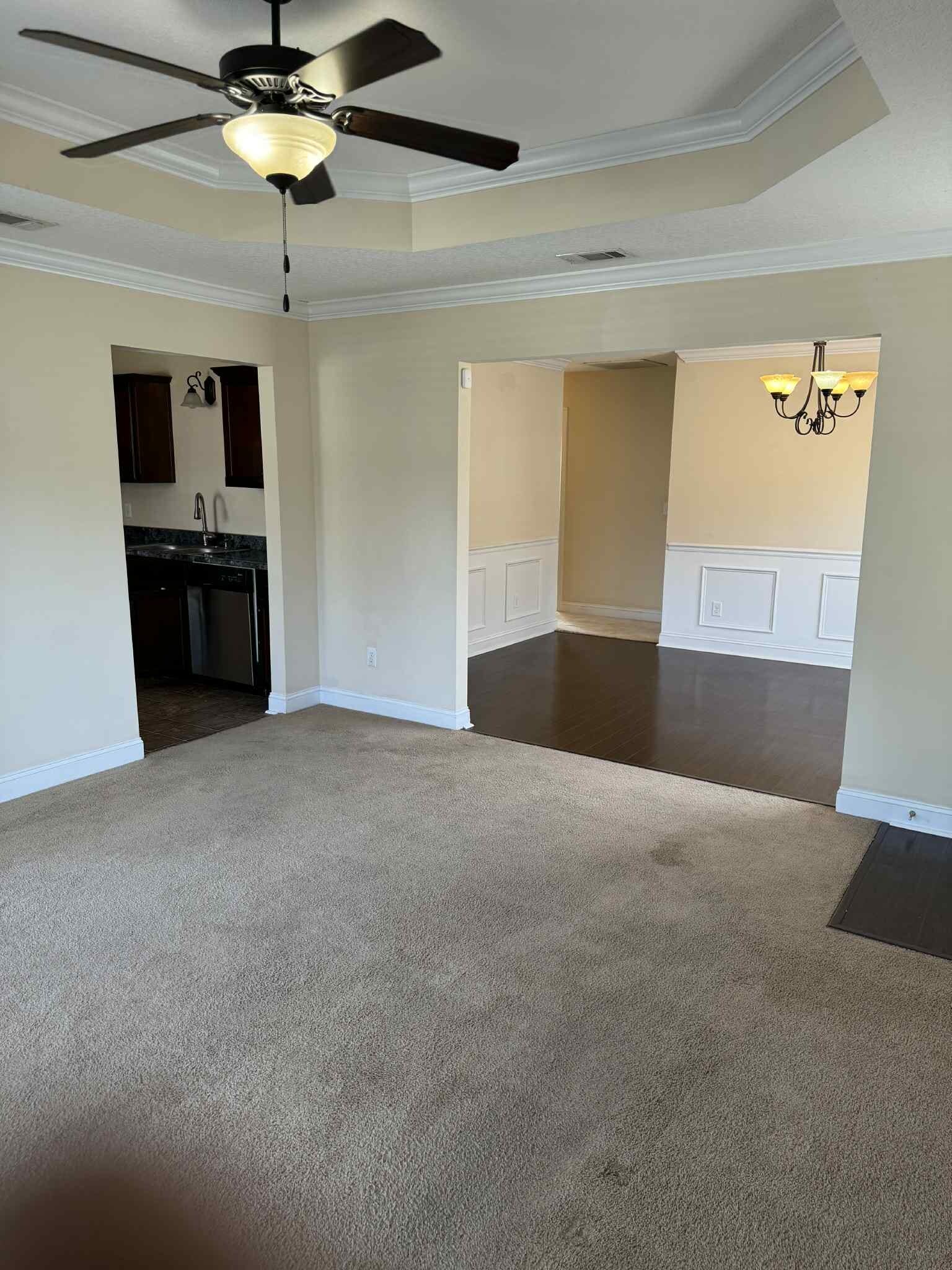 Living room and dining room - 210 Guyett Ave