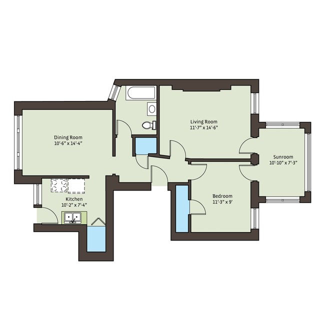 Floorplan - 5416 S. Woodlawn Avenue