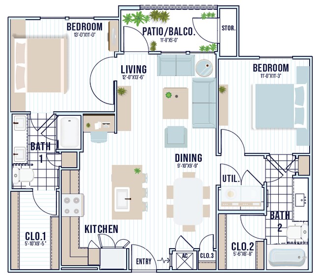 B2 | 1014 sq ft - Dakota at Shepherd