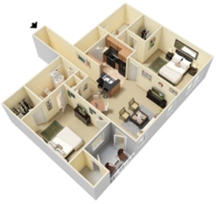 2BR/2BA - Houston Villas East & West