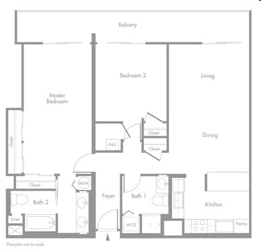 2BR/2BA - Bridgeway Towers