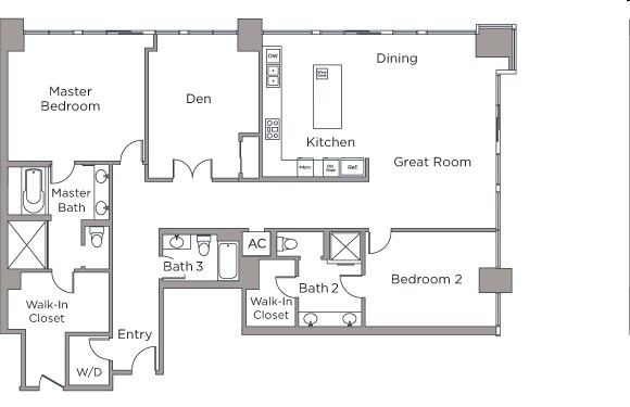 2BR/3BA - Latitude 33