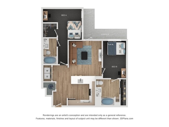 2 Beds 2 Baths B2.1 - Lumen on Ninth