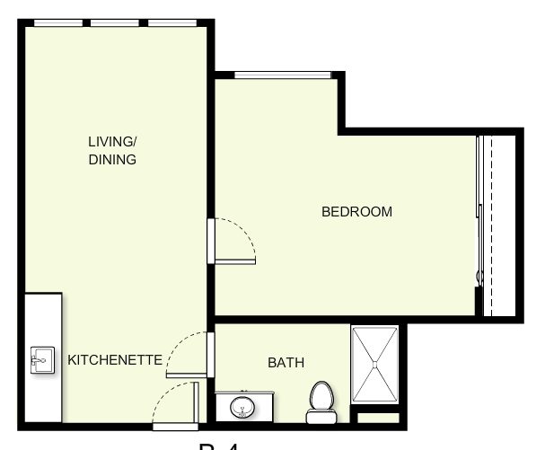 1BR/1BA - The Fairmont Independent Senior Living