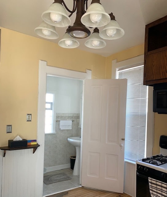 View from kitchen into half bath - 2454 N Pierce St
