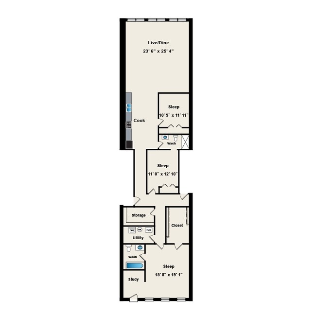 Floorplan - 945 W Fulton Market Apartments