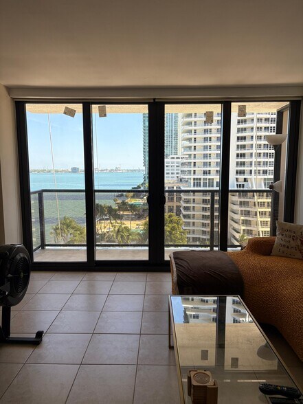 Living room to balcony - 600 NE 36th St